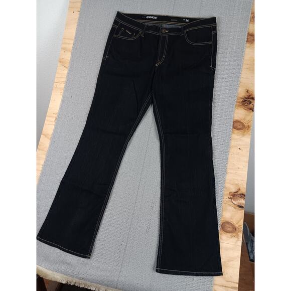 Jordache Bootcut Jeans Womens 14 Blue Wide Leg Stretch Western Cowgirl - Picture 2 of 15